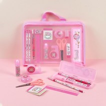 종합 지퍼화일 문구세트 선물 초등학생 학용품 핑크 13609EA, 쿠팡 단품