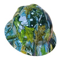 경량 안전모 턱끈 경량 고강도 탄소 섬유 건설 작업용 안전 헬멧 풀 브림 철도 보호, Rainforest