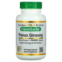 CGN 캘리포니아골드뉴트리션 Panax Ginseng 250mg 180캡슐 2개묶음 인삼 고려인삼 엽록소 진세노사이드 함유 nogmo