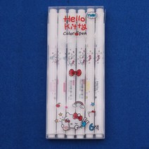 모두숍 컬러 선물용 필기구 필기도구 펜 1개 W12529C 헬로키티 볼 6색세트 사인 트윈라 파우치 대형문구점 펜 펜리필, 모두숍 본상품선택