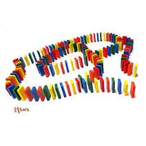 어린이집 집중력 칼라 도미노 100pcs+보관함 도미노게임