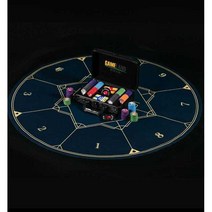 포커 매트 게임 매트 홀덤 펍 테이블 보 블랙잭 매트, 직경1.2미터두께2mm의8인용블랙테이블매트