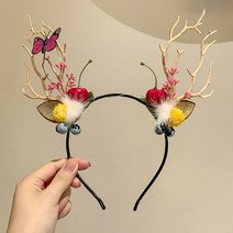 BLOWFISHFUGU 사슴뿔머리띠 크리스마스 헤어 액세서리 크리스마스 머리띠 포토 소품 사슴머리띠