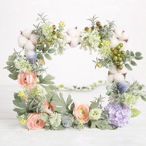 봉안당리스 코지 가든 샴페인 조화꽃 납골당 장식, 가로26cmx세로24cm