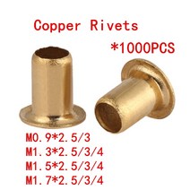 양면 회로 기판 PCB 비아 못 구리 리벳 키트 M0.9M1.3M1.5M1.7 x 2.5mm 3/4mm 1000 개, 12 M0.9-1.7 MIX