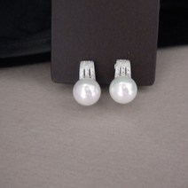 한복 진주 귀걸이 혼주 12mm 로잔느 화이트