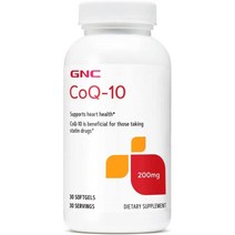 GNC 지엔씨 코엔자임 큐텐 CoQ10 200mg 30캡슐, 상세참조, 1개