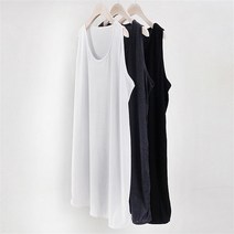 [강물처럼] 빅사이즈사랑해요 0013L106 베이직 롱 나시 티 WW (7125681)