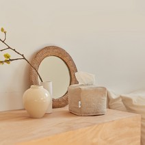 코르(corr) 정사각 티슈 케이스, 오트밀 2P