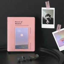 포토 티켓 카드 명함 사진 미니 앨범 커플 선물 보관 스크랩북 여행 종이액자 첩, 한나 Burgundy