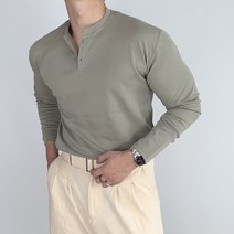 머슬핏 헨리넥 브이넥 카라티 긴팔 비침없는 무지 티셔츠 흰티 어깨넗어보이는 쫄티 헬창