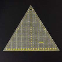 헝겊자 봉제자 대삼각자 등변길이cm 황자 DIY 봉제 헝겊 도구, 노란색 삼각형 통치자