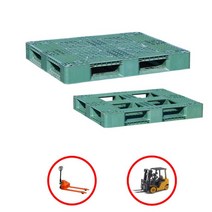 [∂LL7] 경량용 내수용 플라스틱 파렛트 빠렛 편면 깔판 양면용 빠레 파렛 운반용품 국산 기용품 지게차 용트 바닥_h§eEA, §ff_경량용파렛트-녹색