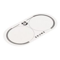 12.8x6.5cm 뮤지컬 더블베이스 드럼 패치 세트 키트 부품 베이스 타악기 액세서리, [02] White