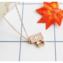 카드캡터체리카드 무무양품, 04 핑크쿨로【큐빅몰드목걸이】