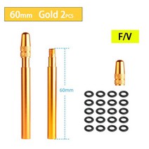 도로 자전거 위한 다채로운 관 Presta 벨브 연장 증량제 50/60mm, 14 60mm Glod  2pcs F2