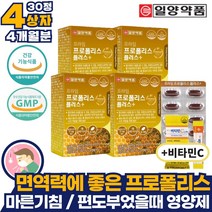 퓨어 항산화 프로 포리 폴리스 플라보노이드 4통 면역력에 좋은 영양제 마른기침 편도부었을때 보조제 류신 말토덱스트린 트립토판 부모님 50대 60대 70대 어르신 식약처인증 환절기