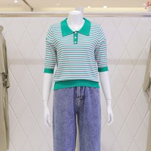 [AK PLAZA] [밸리걸]카라넥 스트라이프 니트(793710)