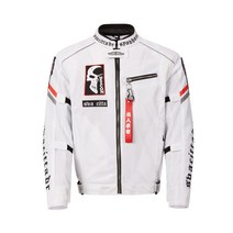 메쉬 소재 바이크 라이더 재킷 할리 자켓 여름 사이클링 남성 그물 스포츠 시원한 내피 탈부착형 라이딩, 화이트