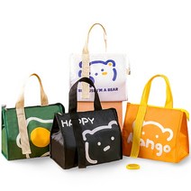 1+1 보냉가방 보온 도시락 가방 미니 보냉백 4color, 화이트, 화이트
