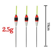 Topline-낚시 플로트 2.5g 3g 4g 5g 수직 부표 복합 재료 라이트스틱 액세서리 스토퍼, 01 2.5G RED WHITE