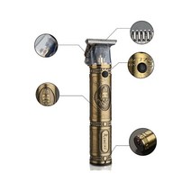 홈파기 벽 커터기 USB 충전식 T9 블레이드 수염 트리머 남성용 전문 헤어 커팅 머신 컷 0mm 이발사 스테인레스 스틸, 단일옵션