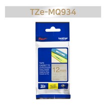 [부라더] [브라더]라벨테이프 TZe-MQ934(12mmx 5M) (새틴실버/금색글씨), 상세 설명 참조