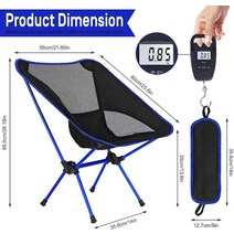 야외 초경량 접이식 의자 고하중 휴대용 해변 하이킹 피크닉 캠핑 낚시, [09] 파란