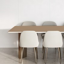 어나더 양면 가죽 방수 식탁보 모서리라운딩5mm, 코코아 + 그레이, 80 x 160 cm