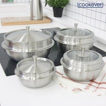 cookever 스텐 인덕션뚝배기 계란찜뚝배기, 지름20cm