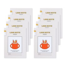 인디고어린이 초등 고학년 줄노트 (3-6 무제 22줄 좁은칸), 8개, 베이지