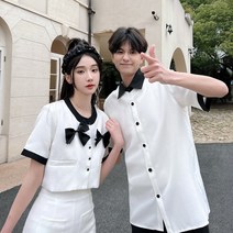 남성 여성 셔츠 시밀러룩 여름 시원한 커플티셔츠