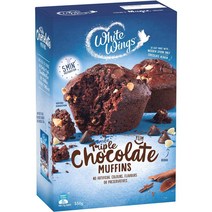 화이트윙스 머핀 믹스 트리플 초콜릿 550g White Wings Muffin Mix Triple Chocolate, 1팩