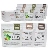 서울대밥스누 유아 현미 과자 3종 세트, 약콩. 야채밸런스. 오곡, 24세트