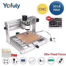 소형레이저각인기 목공 나무 레이저조각기 각인기 cnc 3018 pro max 금속 조각, 협력사, 20w 고정 초점, 오프라인 없이
