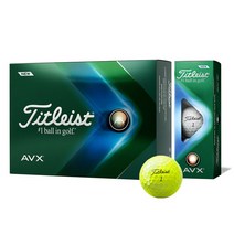 타이틀리스트 정품 2022 AVX 3피스 12구 골프볼 옐로우