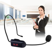 무선핀마이크 공연용무선마이크 펜톤마이크 FM 무선 마이크 헤드웨어 시스템 수신기 3.5 ~ 6.35 어댑터 포, 한개옵션0
