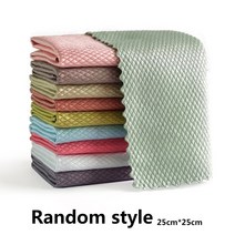 핸드타월 고리 카페 주방 손 수건 고급 타올 붙지 않는 기름 닦는 걸레 효율적인 슈퍼 흡수성 화이버 청소 천가정용 세척 접시 926EA 1, 11 Random style, 8 pcs