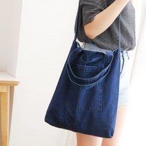 쭈bapha_데님 포켓 청에코백 캐주얼가방 여자에 여성용에 에백 쥬얼에 숄더♥LtMS