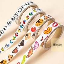 초등학생 만들기 키트 유아 어르신프로그램 얼굴 눈코입 롤스티커, 컬러_눈