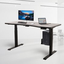 모션데스크 스탠딩책상 높이조절책상 워크스테이션, EZ-EMD-1400 블랙, 본상품선택