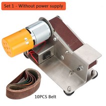 전동 공구 무선 드릴 미니 전기 벨트 샌더 110V/220V DIY 연마 그라인딩 머신 커터 엣지 샤프너 다기능 그라인더 벨트 10 개, CHINA, Set 1