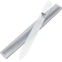 BONA FIDE BEAUTY Bona Fide Beauty의 천연 손톱 유리 네일 파일 체코 수공예된 크리스탈 필터, Clear