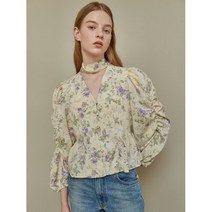 TIE NECK BLOUSE_LIGHT YELLOW