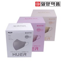 일양약품 휴에르 국산 컬러 새부리형 KF94 마스크 대형 100매, 일양_휴에르_새부리_KF94라이트핑크_100매