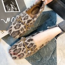 Daitzy 레오파드 모피 플랫 슈즈 2color J0415