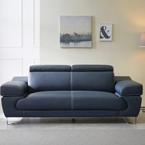 3인용쇼파 네이비 가죽 소파 규수방가구 데이베드 3인쇼파 인조가죽, 없음