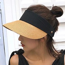 그린코코 라탄 왕골 선캡 모자 여름 밀짚모자 챙모자