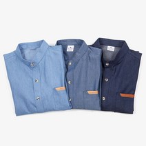 룍*큐쫰툥쾡콱쿅-차이나 카라 청남방 남자 데님 셔츠 연청 진청 남방el*f-kd^l^tm-+