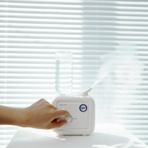UV 살균 국민가습기 분무량많은 생수통 세척 가습기, 터치형-화이트/소프트핑크